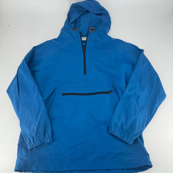 L.L. Bean Other - LL‎ Bean Mountain Classic Anorak Mens Medium Blue Half Zip Windbreaker 274297